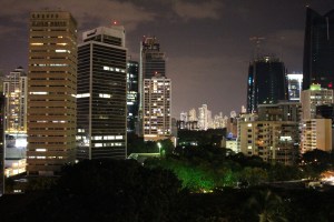 Night time in the city